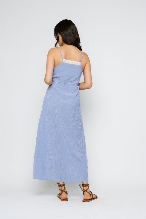 Marilyn-Eyelet Trim Sun Dress